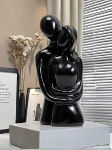 1 pieza Estatua de pareja abrazándose como decoración de resina, figura romántica de regalo con escultura significativa para decoración de estantes de dormitorio, hogar u oficina
