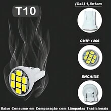 4x T10 LED 8 SMD 12v Drop Bulb - 紅色 - 查看 3