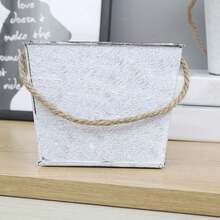 1 chậu hoa treo tường bằng sắt phong cách đồng quê Mỹ cổ điển, giỏ hoa treo tường cổ điển - Nhiều màu - Xem 8