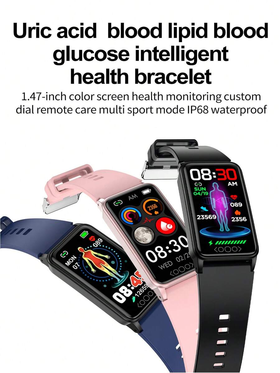 New Smartwatch TK71 With Blood Sugar, Blood Lipid, Uric Acid, Body