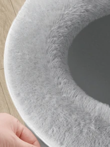 1pc All Season Universal Toilet Seat Cover, Cartoon Style Toilet Cushion With Waterproof Hook & Loop Fastener Bathroom Decor Fall Decor