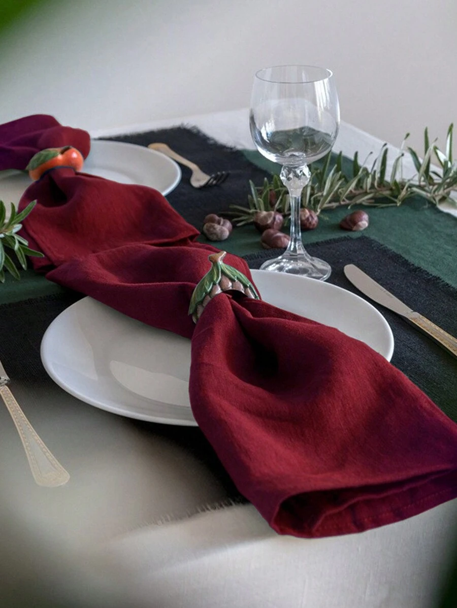 2/6/12/300pcs Modern Minimalist Style Soft Absorbent Solid Color Vintage Inspired Hotel Restaurant Home Party Decorative Napkins, Placemats, Coasters