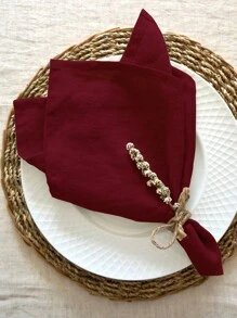 2/6/12/300pcs Modern Minimalist Style Soft Absorbent Solid Color Vintage Inspired Hotel Restaurant Home Party Decorative Napkins, Placemats, Coasters