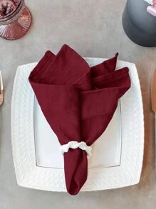 2/6/12/300pcs Modern Minimalist Style Soft Absorbent Solid Color Vintage Inspired Hotel Restaurant Home Party Decorative Napkins, Placemats, Coasters