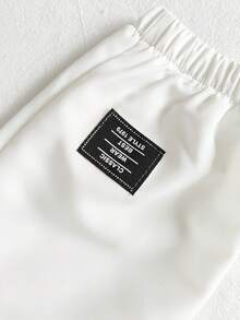 3 件套男童简约纯色贴花休闲九分裤套装，秋冬 - 彩色 - 查看 5