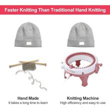 Knitting Machine 48 Needle DIY Hand Knitting Machine Weaving Loom Board Rotating Needle Machine For Adults - White - View 3