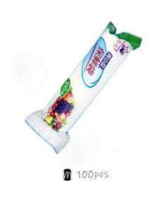 100pcs  Thick Plastic Zipper Bags For Food Storage, Variety Of Sizes