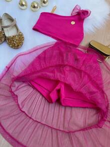 Children's Set Party Christmas New Year Long Skirt Mini Diva Blogger Vual Shine Luxury Butterflies Kids