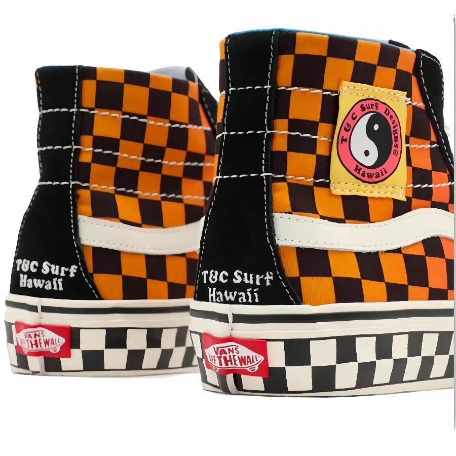 Vans SurfThemed Tai Chi Bagua Checkerboard HighTop Skate Shoes
