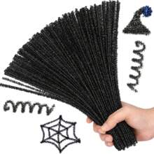 超值装 150 件闪亮金属丝扭条、闪光管道清洁器、11.81 英寸 DIY 工艺用品，适用于创意项目，附赠 1 根胶棒，圣诞闪光金属丝扭条，适用于艺术、工艺品、缝纫 - 彩色 - 查看 18