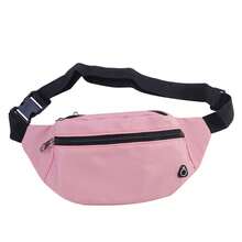 1件装新款简约腰包休闲运动男女胸包多用途大容量上班休闲运动耐打日常跑步磨砂收银手机钱包 - 彩色 - 查看 14