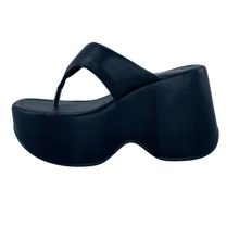 PLATFORM CLOG PLATFORM FLIP FLOPS FLAT HIGH PLATFORM COMFORTABLE SUMMER 2024 - màu đen - Xem 3