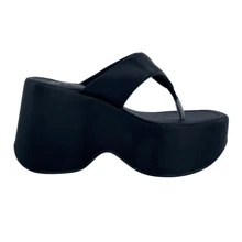 PLATFORM CLOG PLATFORM FLIP FLOPS FLAT HIGH PLATFORM COMFORTABLE SUMMER 2024 - màu đen - Xem 2