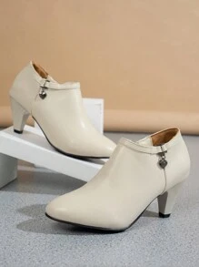 Go With Hoodies,Women Fashion Pointed Toe High Heel Shoes, Sexy French Style Deep V Design All-Match Pumps - White - View 4