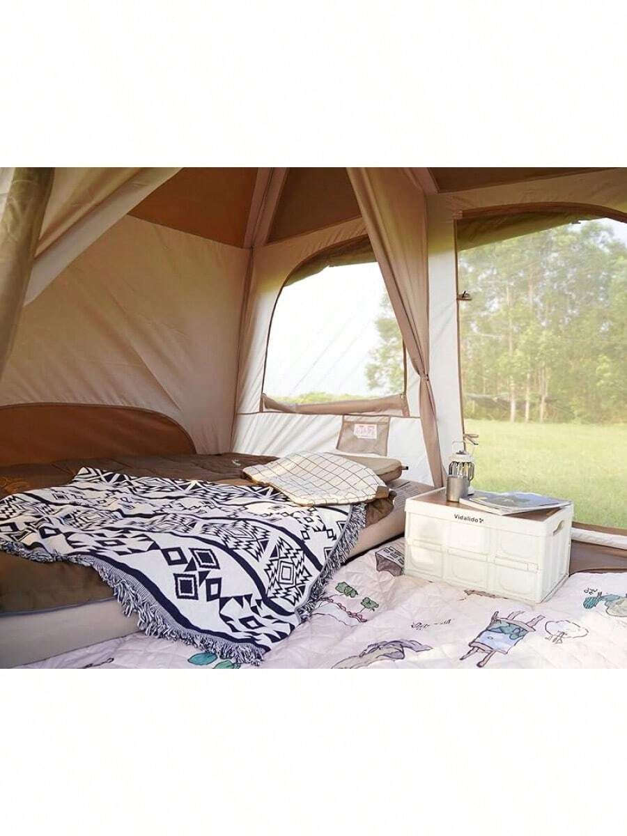 Vidalido 46 Person Camping Tent With 3 Door 2 Room Large Family Cabin