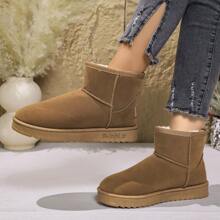 Botas de nieve con forro térmico grueso, nuevas llegadas de invierno, botas cortas coreanas de moda con estilo grueso Ins, de exportación transfronteriza
