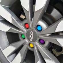 20 件 17/19/21 毫米车轮螺母盖螺栓帽，乙烯基螺栓盖汽车轮毂螺丝保护防工具，大众帕萨特途观汽车轮辋六角螺母，带拆卸工具 - 彩色 - 查看 3