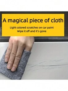 1 miếng vải sửa chữa vết xước, sau khi lau sạch, không còn vết xước nào trên xe. Vải Nano để sửa chữa vết xước trên xe, vải đánh bóng để loại bỏ sơn xe và vết bẩn - Xám - Xem 7