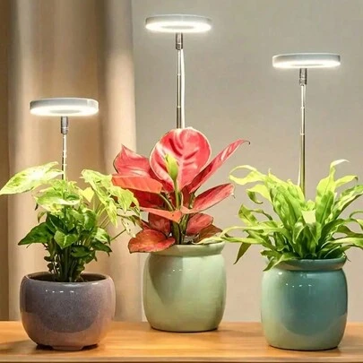 1 Miếng Sanh trưởng Khỏe mạnh Trong nhà Thực vật Với Cái này Led Toàn phổ , 3 Có thể điều chỉnh độ sáng Độ sáng , Hàng giờ Hẹn giờ Và Chiều cao Có thể điều chỉnh , USB Nguồn điện