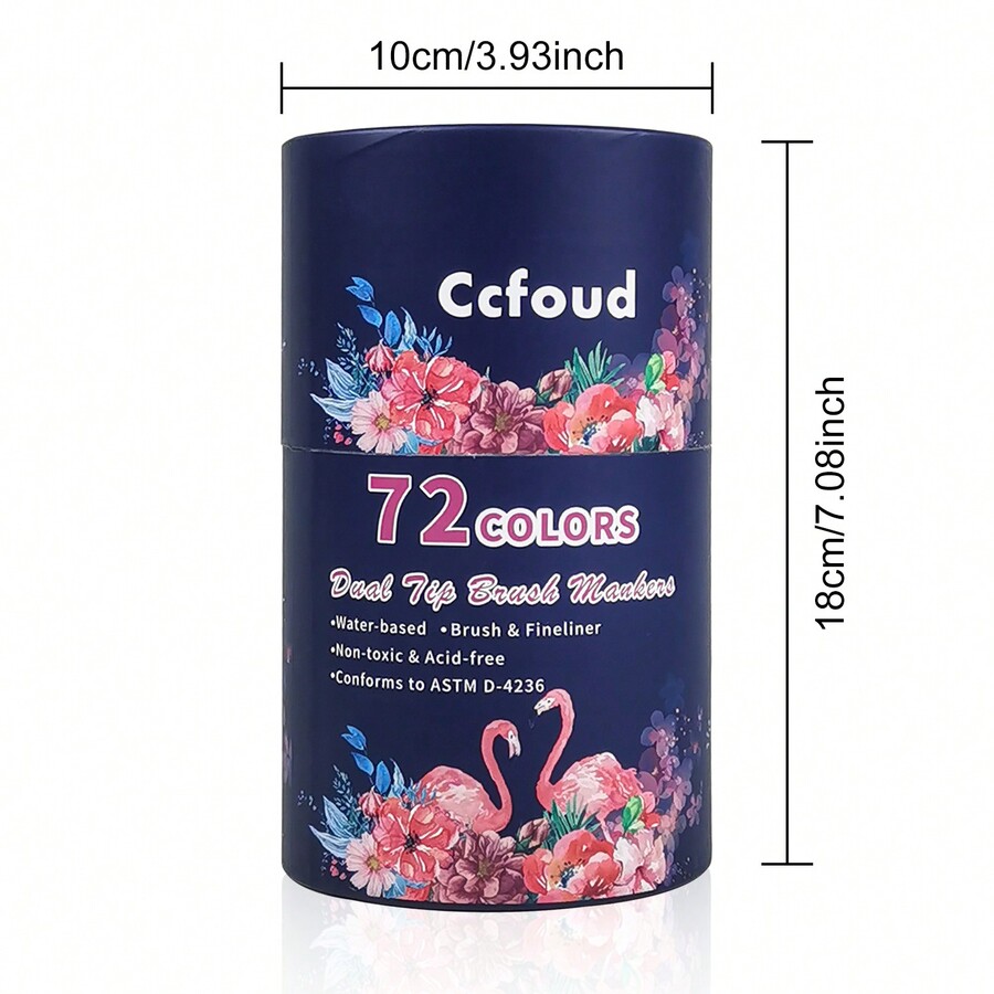 72 Colors Dual Tip Brush Pens With Brush Tip And Fine Tip For Artists