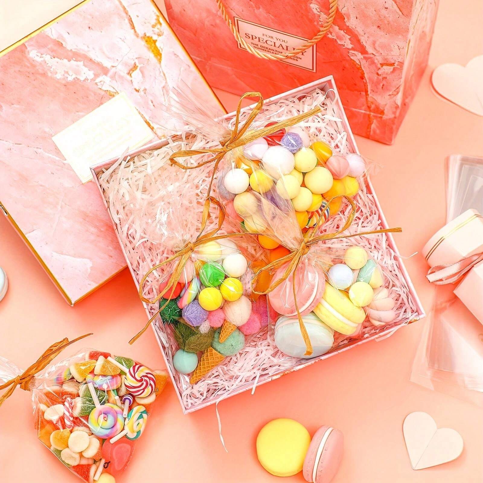 100-pcs-soap-wrappers-transparent-cellophane-bags-with-raffia-rope-for