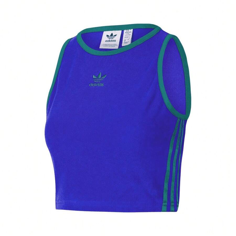Adidas Originals Áo ba lỗ crop top Terry nữ 2024, Áo ba lỗ thường ngày JH0620 - Màu xanh lam - Xem 1