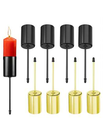 4pcs Black Golden Metal Candlestick Cups, Wreath Candle Cup Holders With Fixed Pointed Candle Decorations For Wedding Decorations, Insert Cup For Dinner And Birthday Table Centerpieces,Room Decor,Gifts