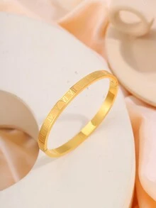 1 Chiếc Vòng Tay Bằng Thép Không Gỉ Làm Quà Tặng Ngày Lễ Cho Bạn Bè Trung Tính, Đeo Hàng Ngày Và Dự Tiệc Hoàn Hảo - vòng đeo tay kỹ thuật số - Xem 3