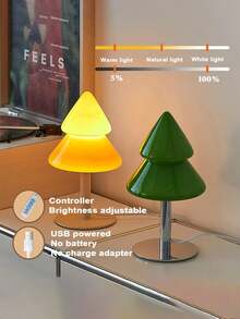 Table Lamp Đèn bàn cây thông Noel, Đèn bàn trang trí bằng thủy tinh để bàn, Đèn ngủ bảo vệ mắt cho đêm Giáng sinh - Nhiều màu - Xem 10