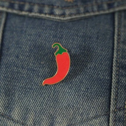 Red Hot Pepper Enamel Pin Custom Decorative Brooches Ornaments Lapel Bag Badges Jewelry Gifts Pin Pin For Clothes Bag Charm School Kpop Backpack Teacher Supplies Bag Charms Cute Office Accessories Shirts Jacket Christmas Halloween Autumn-Winter Accessories,Suitable For Teens, Youth,Men,Casual, Outdoor, Athletic, Vacation, Graduation Gifts, Birthday, Daily Wear Clothes Pin Funny Teacher Gifts