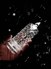 1 đèn nến pha lê LED 6 inch có họa tiết hoa hồng và lăng kính khúc xạ, đèn nến pha lê trong suốt, thích hợp cho sinh nhật, trang trí Giáng sinh, nhà cửa, đèn bàn phòng ngủ, đèn chiếu sáng phản chiếu hào quang có họa tiết hoa hồng, trang trí sinh nhật, đám cưới, đèn trang trí Giáng sinh, Giáng sinh, Lễ tạ ơn, Năm mới, Ngày lễ tình nhân, giá đỡ nến pha lê trang trí - Nhiều màu - Xem 11