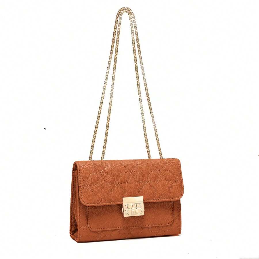 DIOSA LUNA Limoges Fashion Crossbody Shoulder Bag With Chain Fashion Lady Design - 棕色 - 查看 1