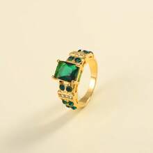 Nhẫn Cubic Zirconia thanh lịch, 4 màu tùy chọn, Nhẫn thời trang Unisex - vòng zircon - Xem 9