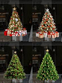 1 miếng dán tường họa tiết cây thông Noel 3D cho phòng khách, phòng ngủ, ký túc xá, trang trí nhà cửa, trang trí phòng, miếng dán tường, trang trí cửa sổ, trang trí Giáng sinh, chất liệu PVC có thể tháo rời - Nhiều màu - Xem 8