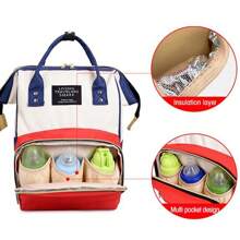 Customized LAND Mommy S Large Capacity Nursing Backpacks Personalized Custom Name 4 Fonts Pattern Travel Nappy Backpacks With Convenient Nursing Bags Portable Outting Bag Travel Nappy Backpacks Anti-Loss Zipper Nursing Bag For Maternity Bags Bags For Ladies - Red - View 5