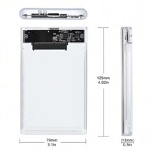 Gabinete Carcasa Disco Duro 2.5 Usb 3.0 Sata Case Externo - transparente - Ver 2