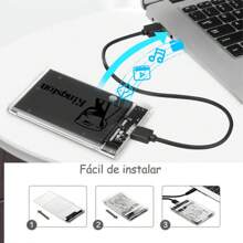 Gabinete Carcasa Disco Duro 2.5 Usb 3.0 Sata Case Externo - transparente - Ver 4
