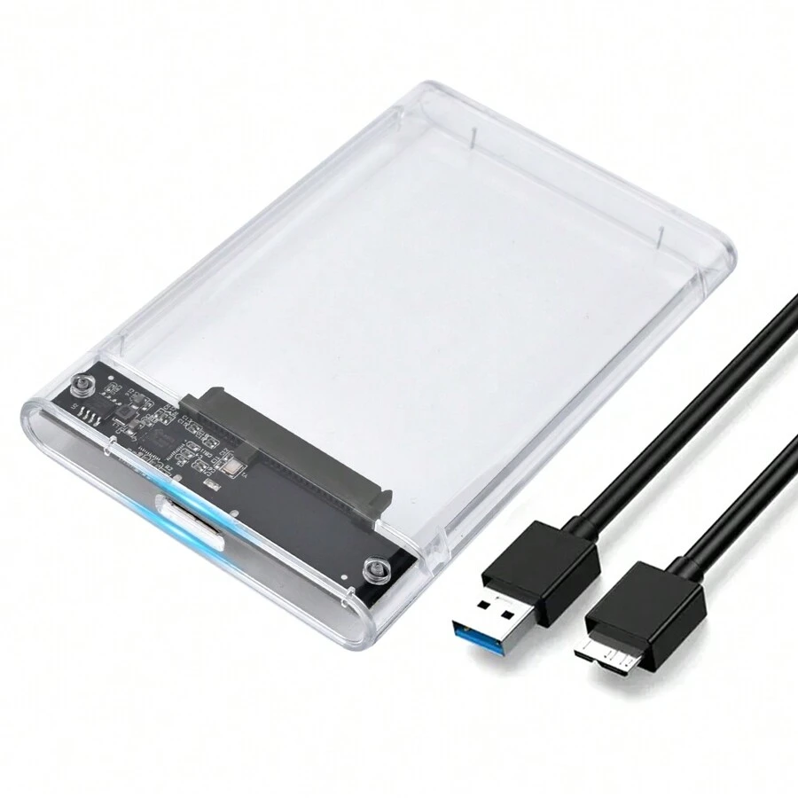 Gabinete Carcasa Disco Duro 2.5 Usb 3.0 Sata Case Externo - transparente - Ver 1
