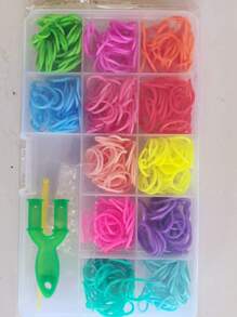 Set de 13 compartimentos con círculos de piel de colores variados para hacer pulseras, collares y anillos DIY, juguete de rompecabezas y suministros para hacer joyas