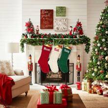 1PC Custom Stockings With Embroidered Name, 18" Large Personalized Stocking, Holiday And Family Stocking For Fireplace Party Decoration, Valentine's Day, Valentine's Day Decor Gifts Birthday Graduation, Multi-Functional, Ornamental, Exquisite, Stylish, Colorful, Modern, Custom, Personalized, Unique, Tea Room, Home, Garden, Office, For Anniversaries, For Valentine's Day, For Mother's Day, For Father's Day, For Graduation, For Housewarming, Warm Ambience Christmas Decorations Room Decor Christmas,Fall Decor - Multicolor - View 5