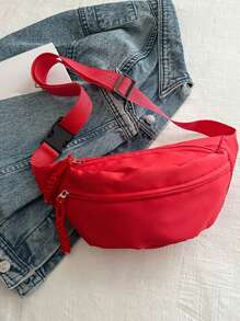 Fashionable Ladies Crossbody Chest Bag And Waist Pack, Casual Women's Bag - Red - View 4