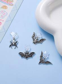 1pc Realistic Zinc Alloy Halloween Accessory, Anti-Dust Plug Compatible With IPhone, Android, Type-C, Resin Style - Clear - View 1