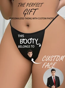 Aangepaste gepersonaliseerde sexy mesh ademende dunne band verleidelijke lingerie grappige string slipjes