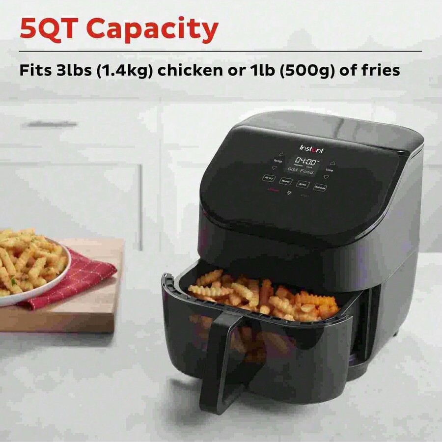 Pot Vortex 5 Quart Single Basket 4In1 Air Fryer Oven With Clear Cook