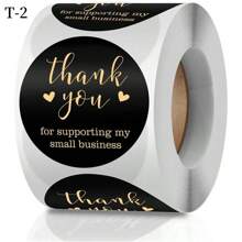 1/2 Rolls (1000 Stickers), Thank You For Supporting My Small Business Sticker Sealing Label Commercial Stationery Sticker Store Shopping, Box Sealing Sticker,
