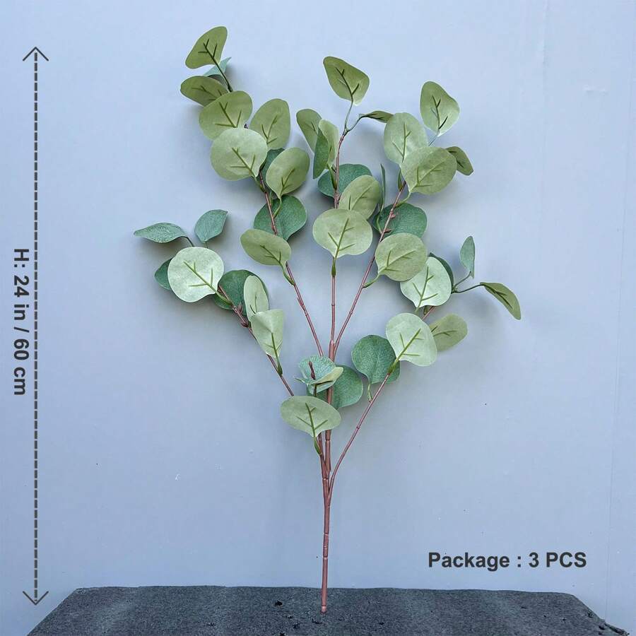 1pc 60190cm Large Artificial Plant Tree Eucalyptus Trees Branches