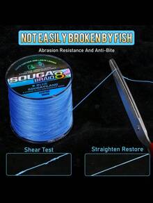 SOUGAYILANG 8-Strand  328YDS   PE Braided Fishing Line,Abrasion Resistent Multifilament 10-100LB Fishing Line ,For Saltwater And Freshwater - Màu xanh lam - Xem 6