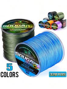 SOUGAYILANG 8-Strand  328YDS   PE Braided Fishing Line,Abrasion Resistent Multifilament 10-100LB Fishing Line ,For Saltwater And Freshwater - Màu xanh lam - Xem 2