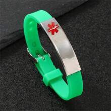 Personalized Medical Alert Bracelet, Adjustable Silicone Medic ID Bangle Disease Allergy Awareness Wristband Customized Identification Jewelry For Emergency Life Saver, With Aid Bag,Silver,Stylish,Colorful,Vintage,Unisex,Hipster,Simple,Casual,Custom,Personalized,Unique,Ideal Gifts For Him,Ideal Gifts For Her,Her,Boyfriend,Girlfriend,Dad,Mom,Family,Friends,For Anniversaries,For Birthdays,For Graduation,For Prom,For Party