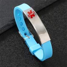 Personalized Medical Alert Bracelet, Adjustable Silicone Medic ID Bangle Disease Allergy Awareness Wristband Customized Identification Jewelry For Emergency Life Saver, With Aid Bag,Silver,Stylish,Colorful,Vintage,Unisex,Hipster,Simple,Casual,Custom,Personalized,Unique,Ideal Gifts For Him,Ideal Gifts For Her,Her,Boyfriend,Girlfriend,Dad,Mom,Family,Friends,For Anniversaries,For Birthdays,For Graduation,For Prom,For Party